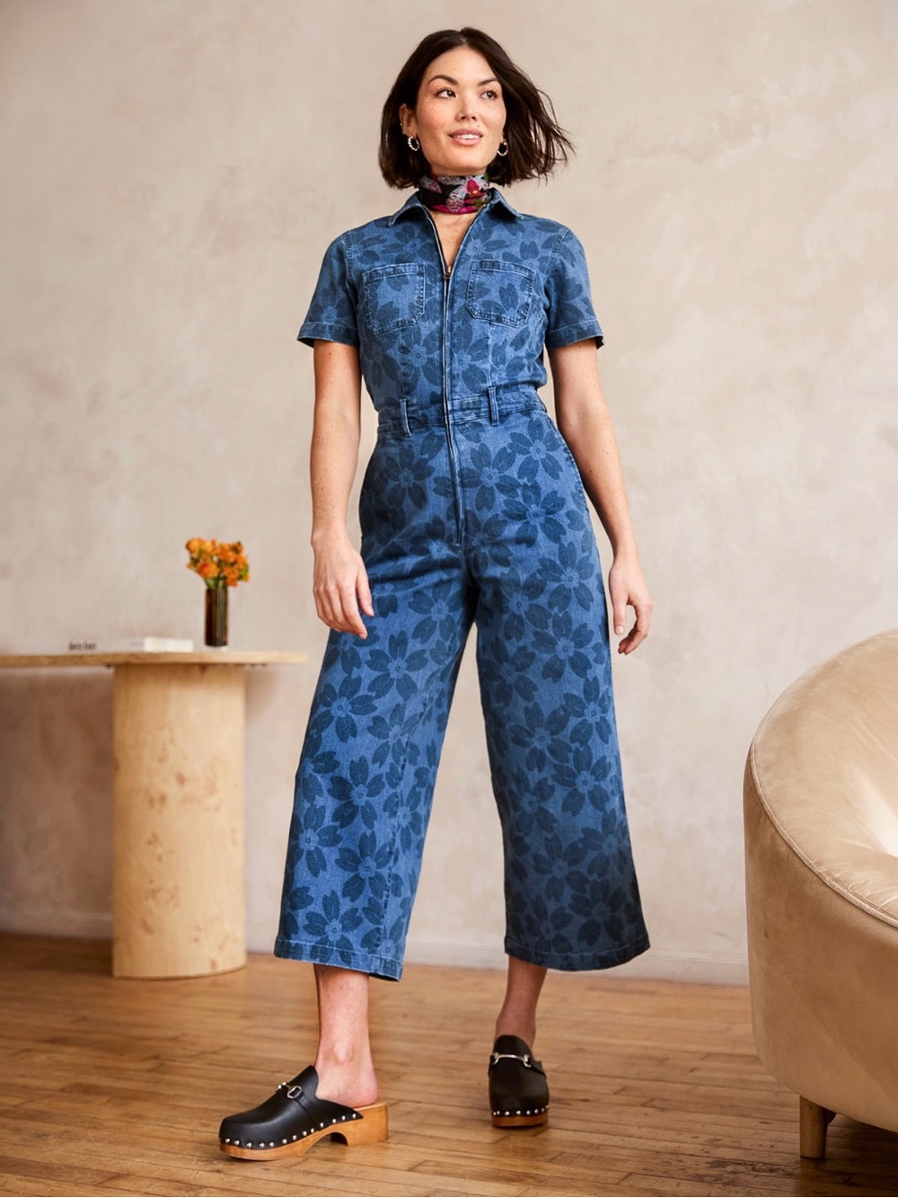 NWT✨ | Mixed By Nasrin | Quincy Jumpsuit in Sakura Denim